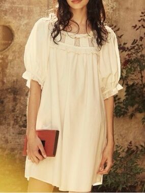 Doen ‘Amory’ Puff-Sleeve Mini Dress (S)